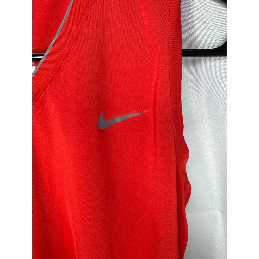 Nike Pro Dri-FIT Sleeveless V-Neck Training Shirt Red youth Large Athletic Top